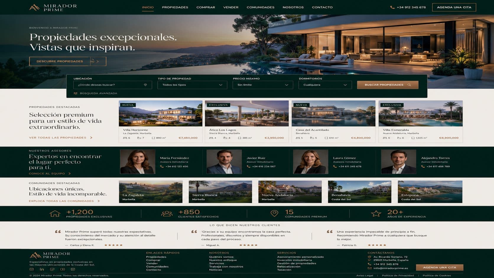 Hotel resort website