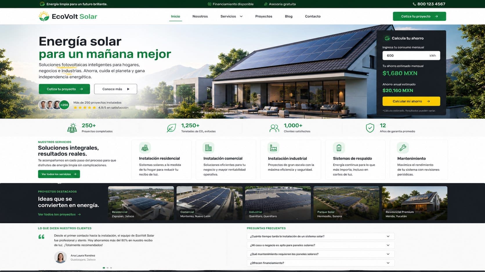 Solar energy website